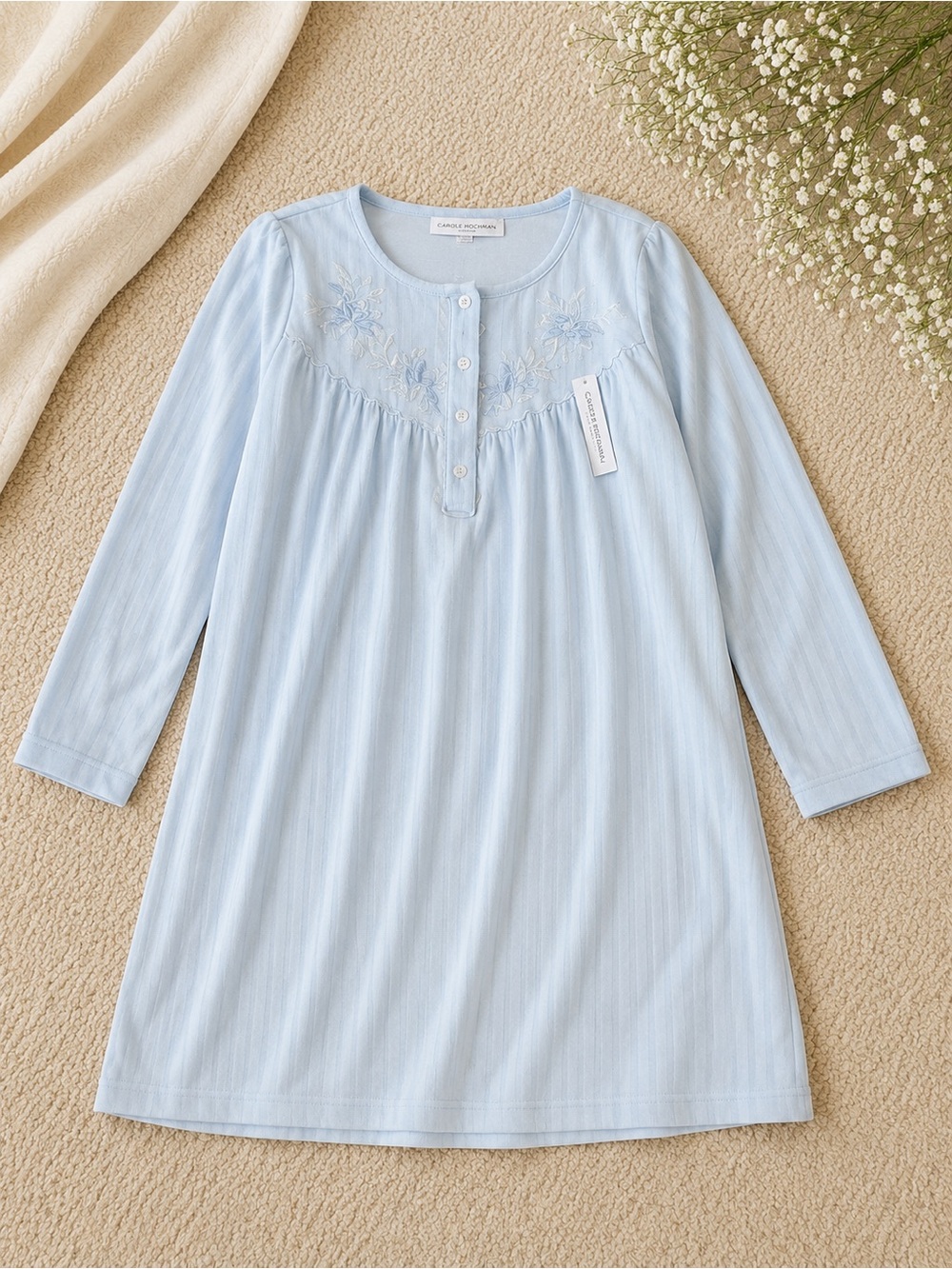 Miss Elaine Light Blue Sleep Top with Tag